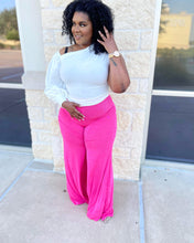 Load image into Gallery viewer, Overflow Wide Leg Pants- Magenta
