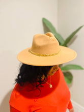 Load image into Gallery viewer, Gold Chain Fedora Hat- Camel
