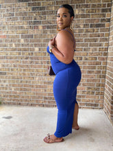 Load image into Gallery viewer, Hug Me Tight Maxi Dress- Blue
