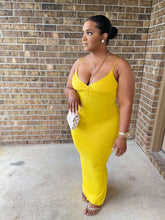 Load image into Gallery viewer, Hug Me Tight Maxi Dress- Yellow
