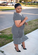Load image into Gallery viewer, Houndstooth Ruffle Dress
